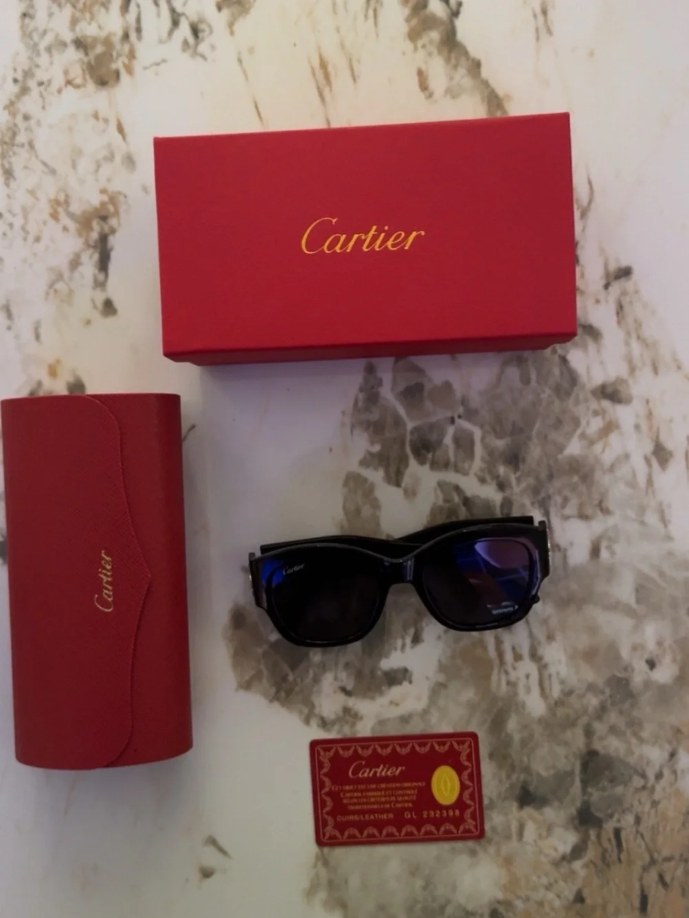 Cartier Red Eyewear Box & Case Set